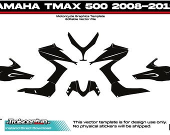 Naklejki szablonowe YAMAHA TMAX 500 2008-2012