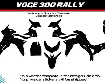Szablon grafiki rajdowej 300 VOGE Vector – Projekt zestawu naklejek na motocykl – Pliki Eps AI PDF – Natychmiastowe pobranie.