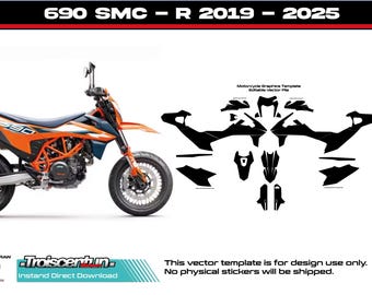 Vector de plantilla para KTM 690 SMCR 2019-2025