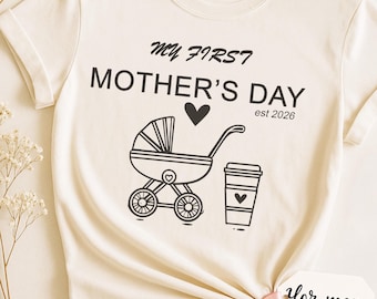My First Mother's Day Comfort Colors Tee, New Mom Gift