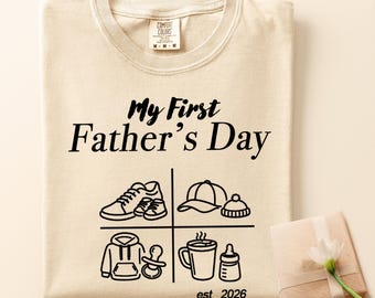 My First Father's Day Dad Est. 2026 Shirt, New Dad Lifestyle Tee