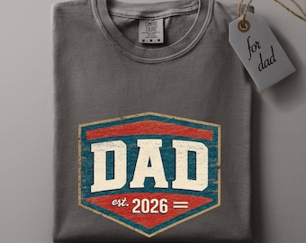Dad Est Shirt For First Time Dad, First Fathers Day Gift For New Dad, Vintage Superhero Dad Father's Day Gift