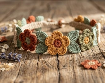 Crochet Flower Bracelet Pattern Bundle | Boho Floral Wristband Set (PDF Download)
