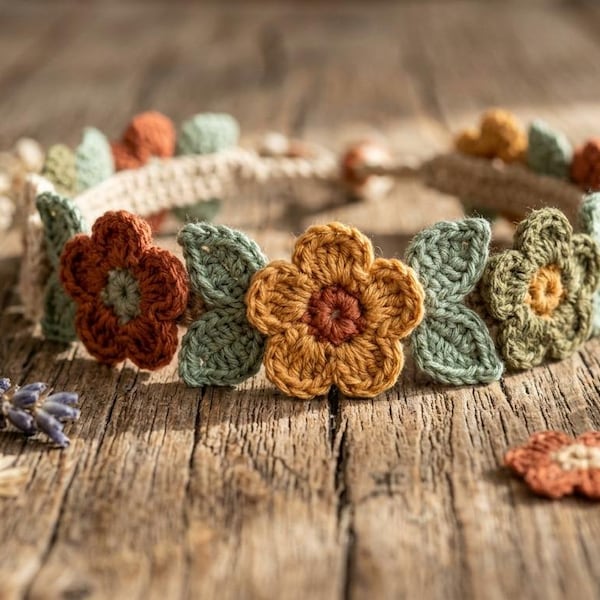 Crochet Flower Bracelet Pattern Bundle | Boho Floral Wristband Set (PDF Download)