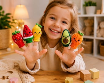 Crochet Fruit Finger Puppets Pattern Bundle | Amigurumi Toy PDF (Instant Download)