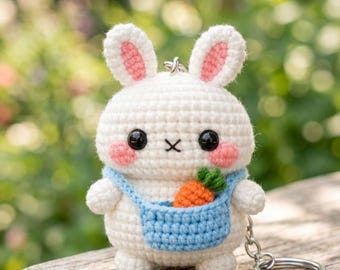 Amigurumi Bunny Keychain Crochet Pattern PDF