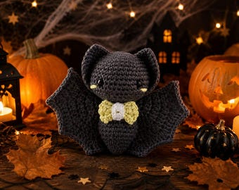 Baby Bat Crochet Pattern | Amigurumi Halloween Plushie PDF