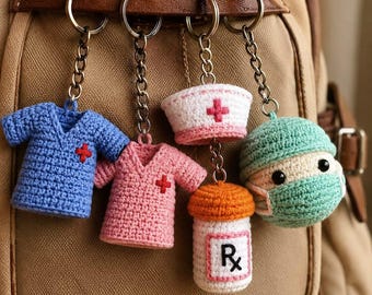 Medical Crochet Keychain Pattern Bundle PDF|Instant Download