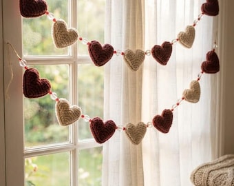 Crochet Heart Garland Pattern| Instant Download PDF