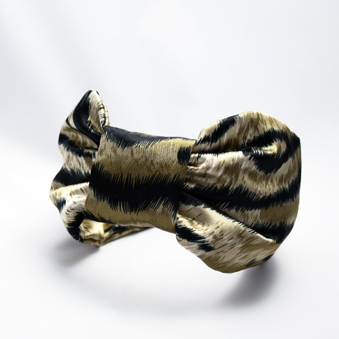 Tiger Print Headband Animal Print Headband Satin Hair Etsy UK