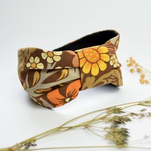 William Morris Blackthorn Head Band, Floral 1970s Cotton Hairband, Headbands for Women.