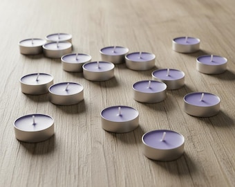 50 Unscented Tea Light Candles, Paraffin Wax Tea Lights, Smokeless Candles, Wedding Decor, Romantic Proposal Candles, Party Lights