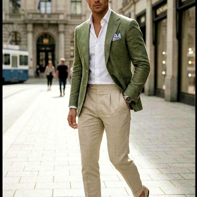 mens-olive-linen-blazer-etsy