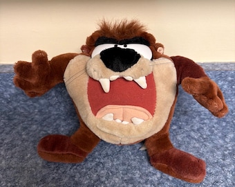 Vintage 1997 Looney Tunes Plush Tazmanian Devil Vibrating with Taz Sounds