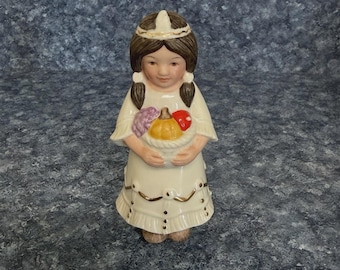 Lenox Thanksgiving Indian Girl Harvest Bounty With Box