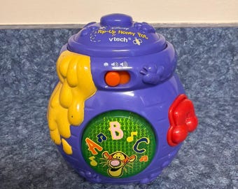 VTech Disney Winnie The Pooh Pop Up Honey Pot Learning Toy Lights Sounds Works