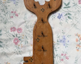 Vintage Wooden Key Rack
