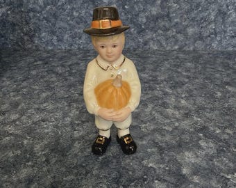 Lenox The Little Pilgrim Boy Figurine Thanksgiving Give Thanks