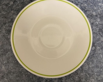 Vintage Corning Corelle Meadow (1977) Saucer Green Trim Set Of 6 - 2 With Chips