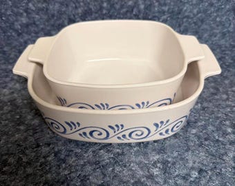 Hard to Find - Oceanview 1.5 Liter & 2 Liter Casserole/Baker by Corning- No Lids