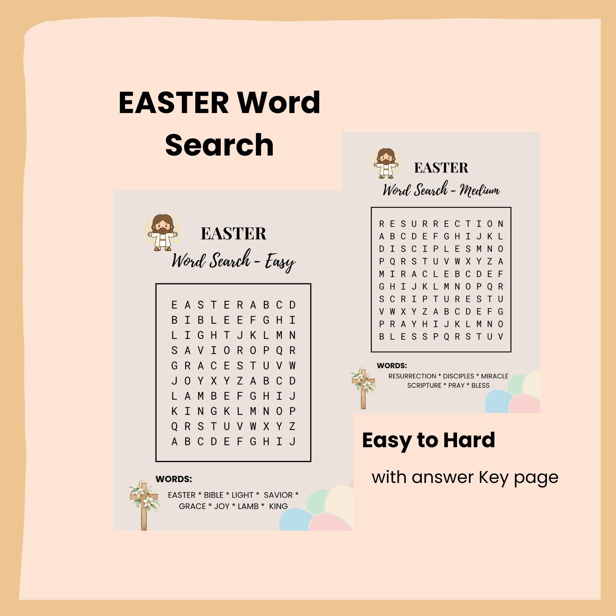 Easter Activity Pack Printable for Kids | Coloring Pages, Word Search ...