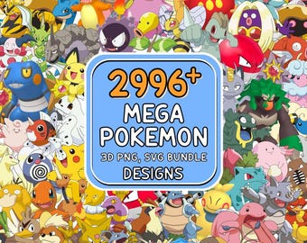 Mega Paquete Pikachu PNG / Pikachu Eevee Bulbasaur Charmander Squirtle PNG / Snolax PNG / Personajes de Anime Pikachu PNG Descarga Digital