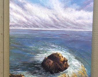 Point Reyes 24x36" oil painting, Ocean seascape oil painting, original oil painting, Ocean Waves painting, Ocean Painting