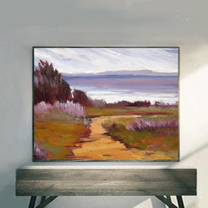 Haskell's Beach Path Art Print, Gallery Wrap Canvas, Ocean Wall Decor