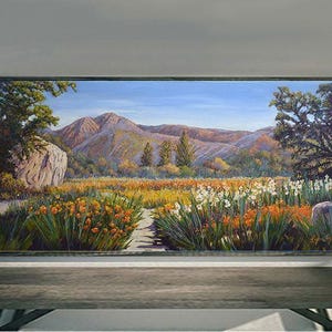 Santa Barbara art of Botanical Gardens on fine art paper, gallery wrap canvas and gallery wrap canvas in float frame, Santa Barbara prints