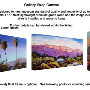 Sonoran Desert Art Print, Saguaro Cactus, Gallery Wrap Canvas image 7