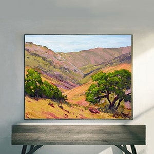 Ojai Oak tree Landscape prints on fine art paper, gallery wrap canvas and gallery wrap canvas in float frame, oak trees in Ojai art