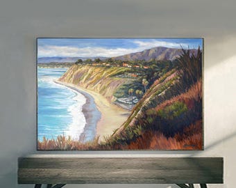 Santa Barbara Print, Arroyo Burro Beach Painting, Gallery Wrap Canvas