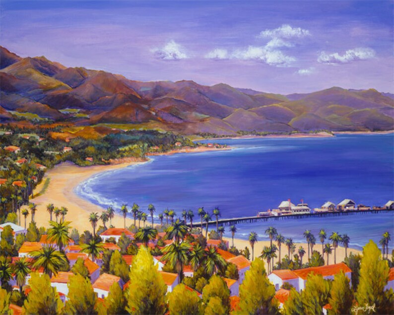 Santa Barbara art printSanta Barbara wall artprints of Santa Etsy