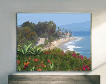 Butterfly Beach Santa Barbara Print, Channel Drive Fine Art, Framed Canvas Option