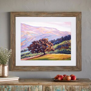 Oak Tree Pink Moment prints on fine art paper, gallery wrap canvas and gallery wrap canvas in float frame, Ojai Pink Moment, Ojai art print Bild 3