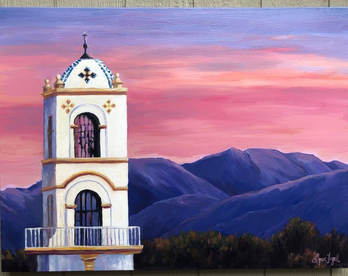 Ojai Pink Moment 30x40 Original Oil Painting on Gallery Etsy