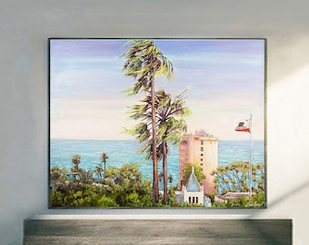 Ventura art prints on fine art paper, gallery wrap canvas and gallery wrap canvas in float frameCalifornia palm trees art, beach wall art