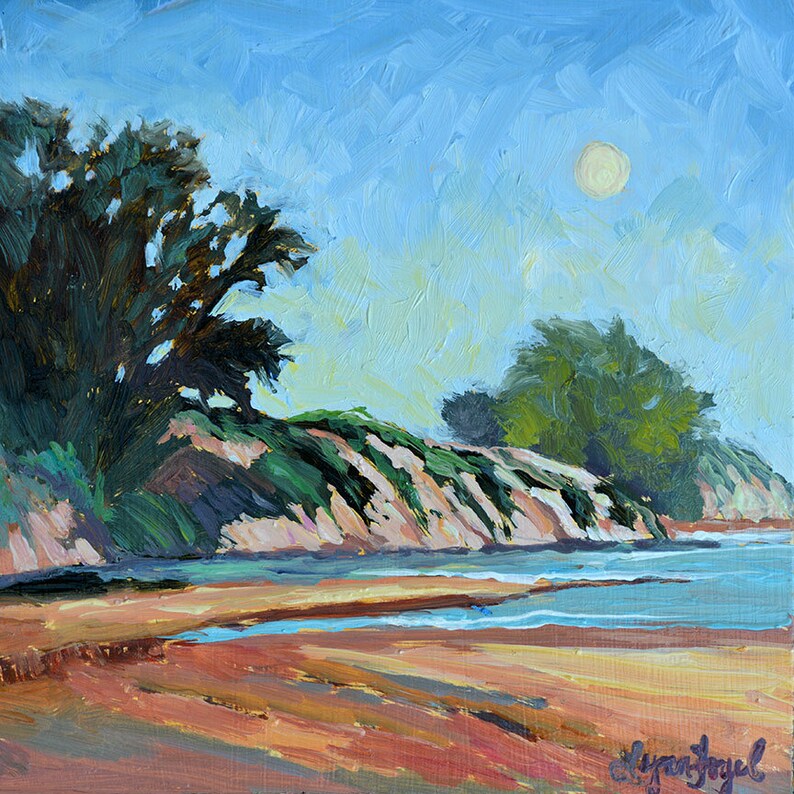 Goleta Beach Printsanta Barbara Art Canvas Printgoleta Etsy