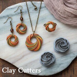 Swirl Polymer Clay Cutter, Chic Abstract Earring Cutter Tool