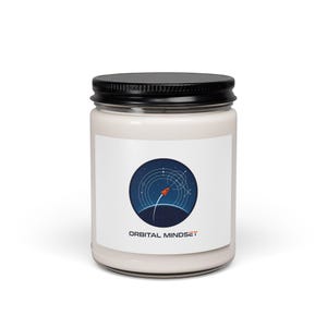 Orbital Mindset Soy Candle, 9oz | Space Mission Patch, Cosmic Science Nerd