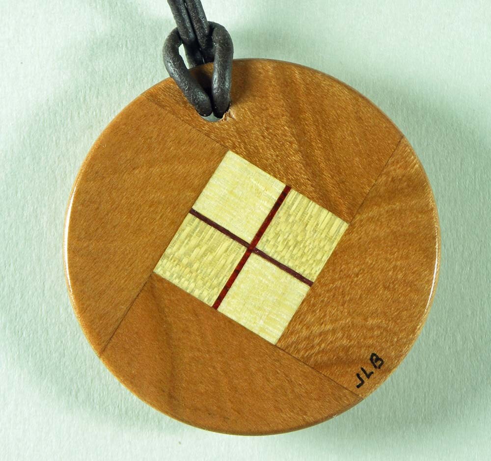 Wood Pendant Necklace Woodturning made of Cherry & Maple Etsy