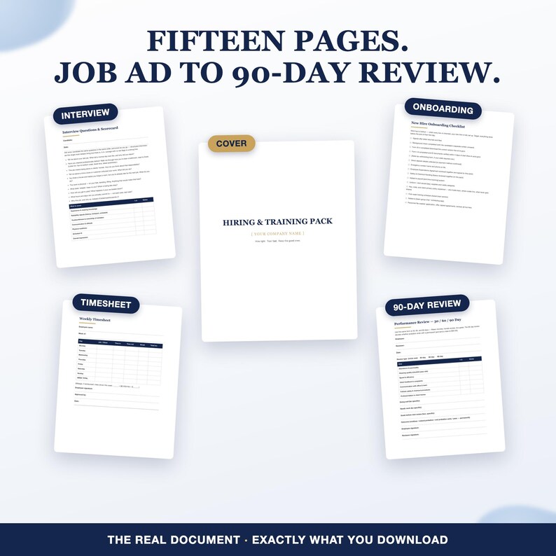 Cleaning Business Employee Training and Hiring Bundle, New Hire Onboarding Checklist, Interview Questions, Handbook for Cleaning Crew image 2