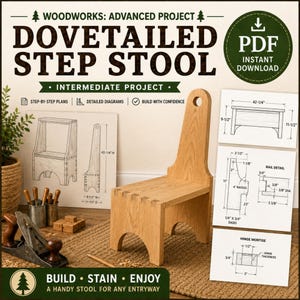 DIY Outdoor Stool Build Plans: Garden Stool - Easy Woodworking Project (PDF File)