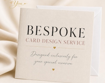 Servicio de diseño de tarjetas a medida / Felicitaciones personalizadas para cualquier ocasión - Gastos de envío adicionales