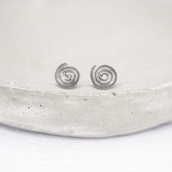 Titanium spiral earrings online
