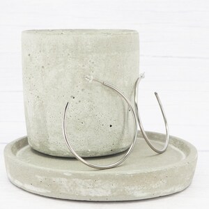 2 inch Polished Titanium Hoop Earrings: Hypoallergenic Boho Hoops