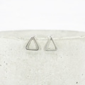 Handmade Titanium 8mm Triangle Stud Earrings: Hypoallergenic Minimalist Jewellery