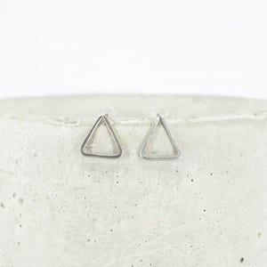 Handmade Titanium 8mm Triangle Stud Earrings: Hypoallergenic Minimalist Jewellery