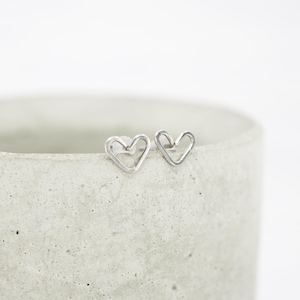 Titanium Heart Stud Earrings: Hypoallergenic Minimalist Jewellery