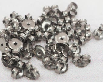 Titanium Earring Backs: Lightweight Hypoallergenic Butterfly Clutch (5 Pairs)